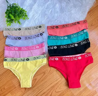 Calcinha Tanga em Microfibra lisa ou estampada com cós