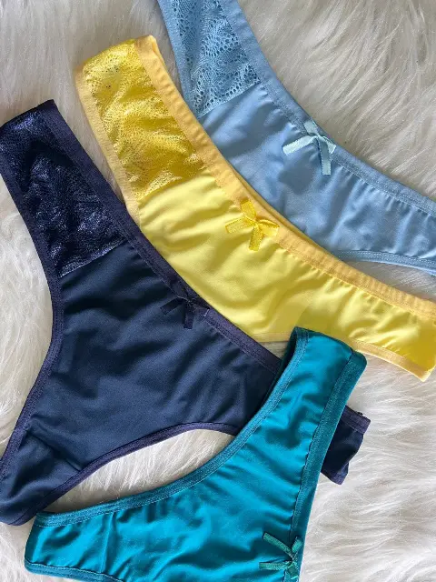 Calcinha fio em Microfibra com renda