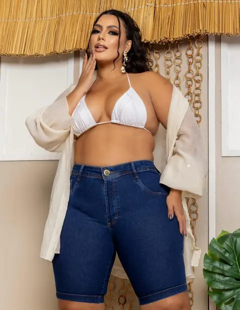 Bermuda Pedal Jeans Plus Size: Conforto e Estilo do 44 ao 54
