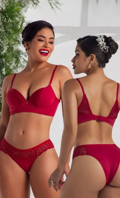 lingerie + calcinha microfibra Luxo rainha do atacado