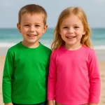 Camisa UV Infantil FPS 50+ Proteção Solar – Menina/Menino Cores Sortidas P M G